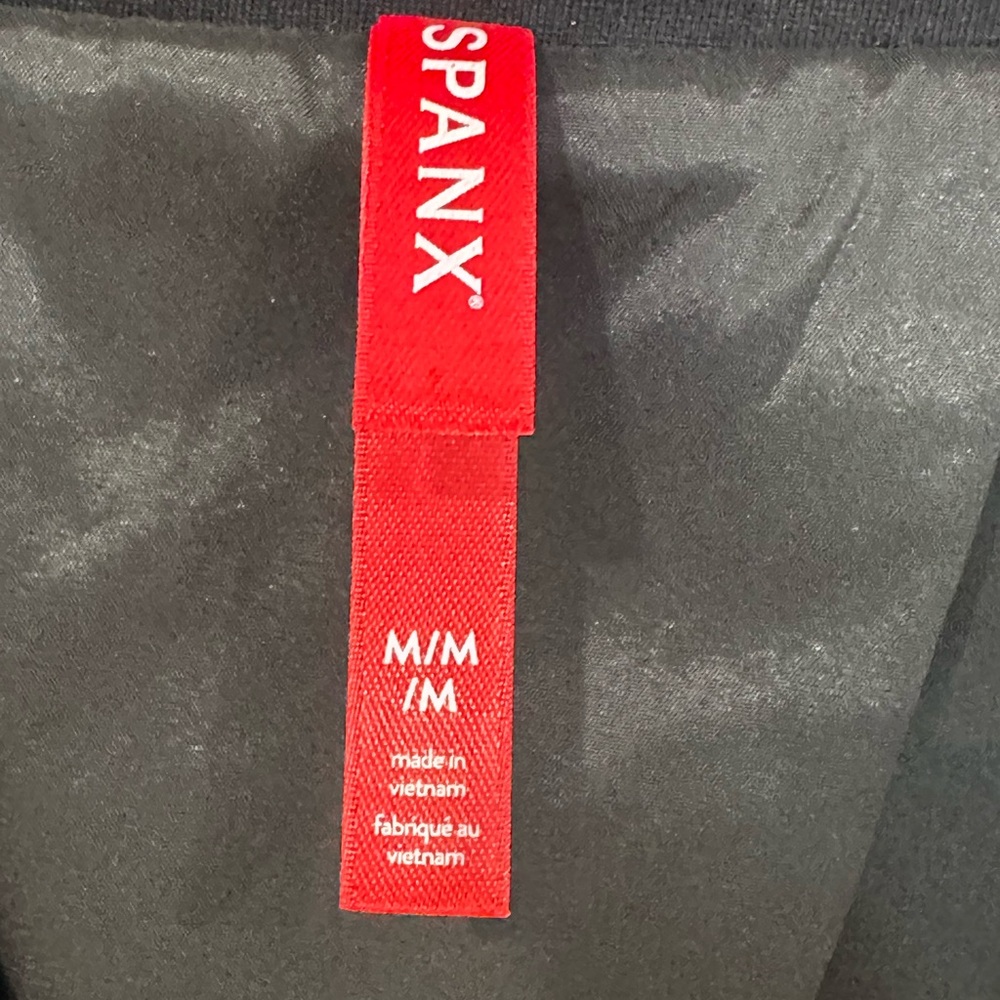 Spanx The Perfect Collarless Blazer Black One Button Ponte Knit Medium - Picture 4 of 4